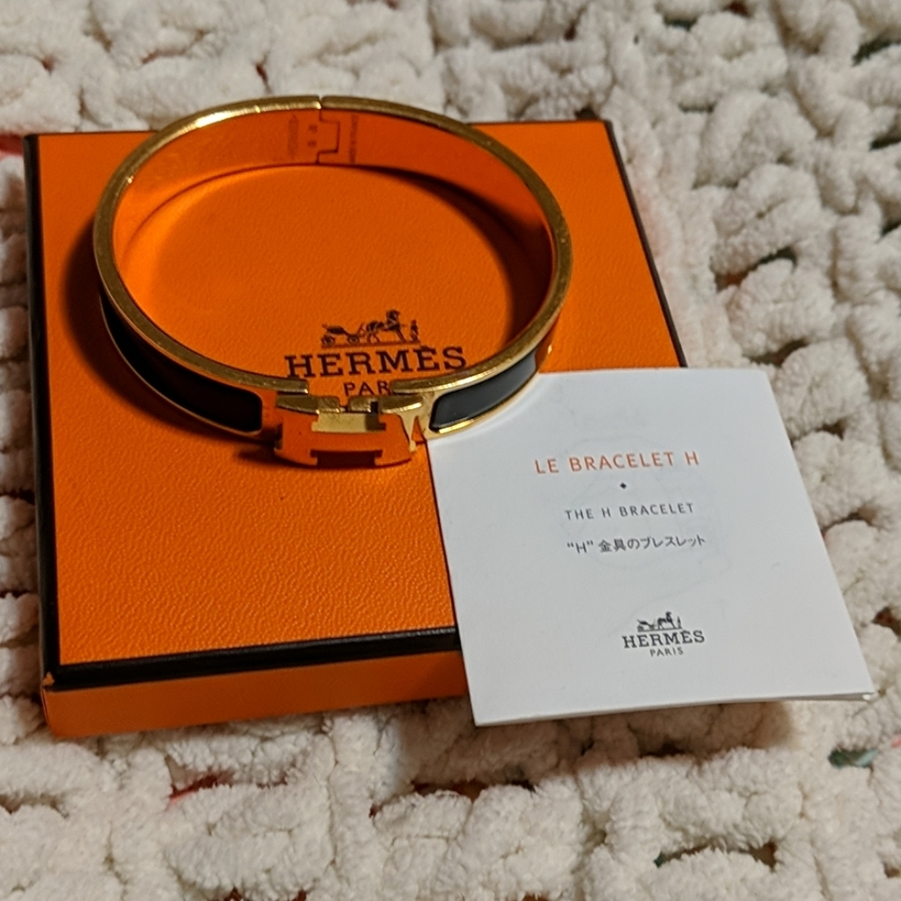 HERMES 'Click H Bracelet' in Noir